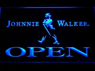 042 b Johnnie Walker OPEN Whiskey Bar Neon Light Sign