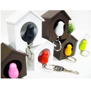 Bird House Shape Keyring Key Holder Key Chain With Whistle H28414
