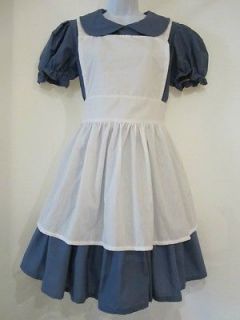 Alice in Wonderland Blue Dress Costume S Small