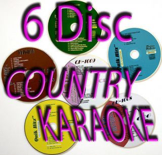 Quik Hitz COUNTRY Super Karaoke Set/6 Top Quality CDGs 85 Tracks Lady 