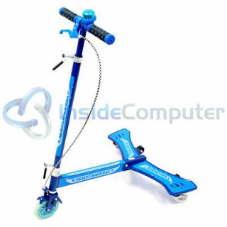   PowerWing Power Caster Wing Scooter for Kids Blue Lets Have fun