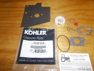 KOHLER CARBURETOR REBUILD KIT #14 757 01 S OR 14 757 03 S OEM ~~NEW 