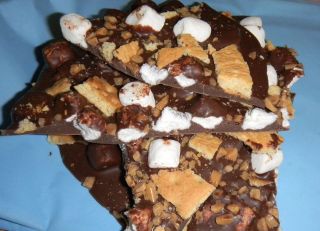 more Candy Bark w/ Toffee ~ Chocolate, Marshmellow, Grahams 