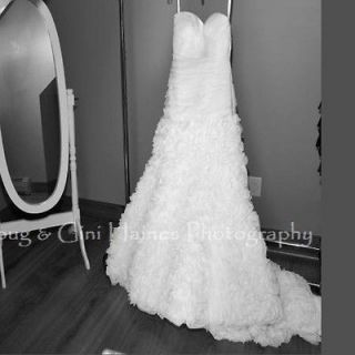 ALLURE BRIDAL WEDDING DRESS GOWN STYLE #8806 WHITE SIZE 8