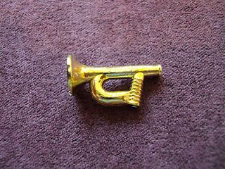 Lego Minifig ~ Gold Chrome Trumpet Bugle Horn Cavalry Instrument Civil 