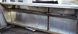 12 Class 1 Low Profile Grease Restaurant Hood   Stainless   w/NEW 