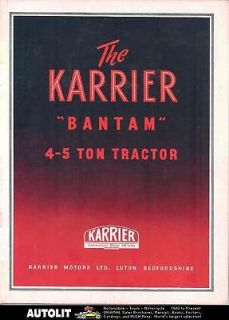 1951 Karrier Bantam 4 5 Ton Tractor Truck Brochure