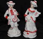 COLONIAL VICTORIAN FIGURINES MUSICAL INSTRUMENTS MAN WOMAN BOY GIRL 
