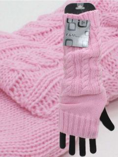 ARM WARMERS, FASHIONABLE KNIT FINGERLESS GLOVES MITTENS   4 COLORS