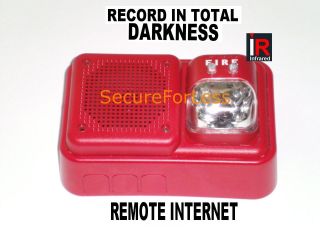 COVERT FIRE ALARM STROBE LIGHT THAT IS A HIDDEN SPY CAMERA WITH WI FI 