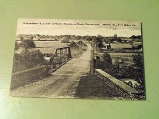 Vintage Wilkes Barre Easton Turnpike Tobyhanna Creek Pocono Fern Ridge 