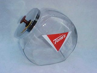 Vintage Original Toms Peanut 2 Gal. Jar,Toms Store Lance