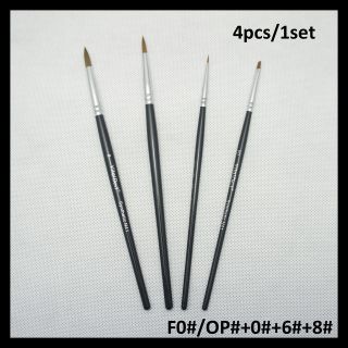 4pcs Dental Porcelain Ermine Brush Pen Set Dental Lab Equipment