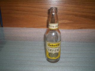   25 Tall Clear Glass Labatts Crystal Lager 12oz Beer Bottle London ON