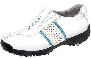 NEW in Box   Womens SandBaggers Prisma Golf Shoes   White   7 Medium 