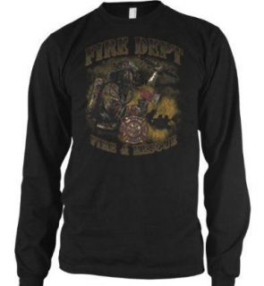 Firefighter With Axe Thermal Long Sleeve Shirt Fire Dept, Fire And 