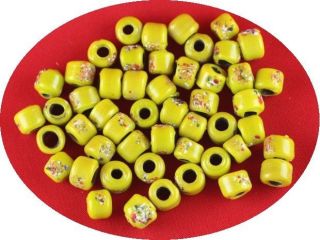  Glass Speckled Crow/Roller/Large Hole Tube Beads – Multiple Colors
