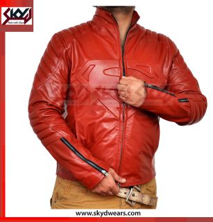 Super man red Leather jacket Smallville, sizes 2XS 4XL.