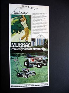 Murray Lawn Mowers Jack Nicklaus 1976 print Ad