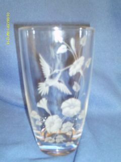 Newly listed Avon lead crystal HUMMINGBIRD vase