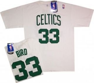 Boston Celtics Larry Bird White Pro Style Throwback Shirt White Net 