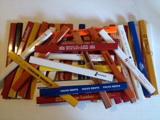 Bulk Lot of 50 Different Advertising Carpenters Pencils (Collectible)