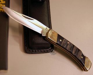   Uncle Henry Smoky Knife Knives Buffalo Horn w/Leather Sheath Classic
