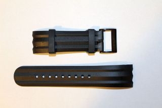 NAUTICA REPLACEMENT BAND/STRAP WATCH BLACK/BLACK CLASP 24 mm N17591G 