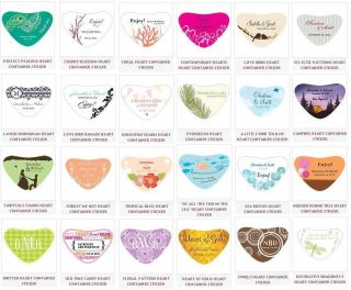 Wedding Personalized / Customized Heart Candy Container or Tin 