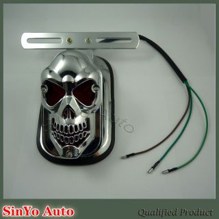   Motorcycle fashional SKULL HEAD lights REAR TAIL light For HARLEY