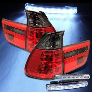 LED Bumper Fog+00 06 BMW E53 X5 Smoke Tail Lights Lamps Rear Brake 