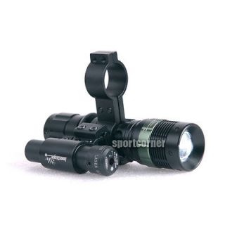   Red Rifle Laser Dot Sight & Adjustable Zoom CREE LED Torch for scope