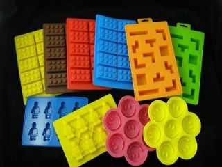   Tetris Lego Men Smile Ice Block Jelly Chocolate Brick Tray Mold Maker