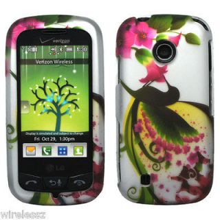   Bird Flower Snap on Hard Cover Protector Case   LG Cosmos Touch VN270