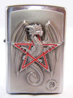 Original Zippo Lighter Anne Stokes Magic Dragon Emblem NEW NIB RAR