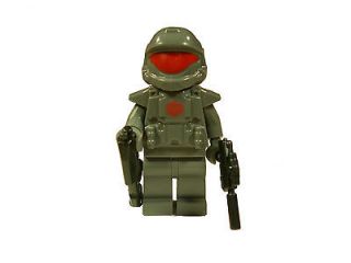 Lego Custom HALO Dark Red Gray ODST Shock Trooper Minifigure w 