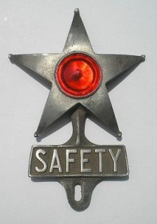 Aluminum Safety Star Reflector License Plate Topper New 