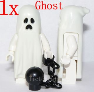 LEGO MONSTER FIGHTERS GHOST MINIFIGURE FROM 9467 GLOWS IN DARK 