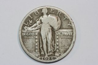   Fair Qualities 1925 P Standing Liberty Silver Quarter Dollar Nice   VG