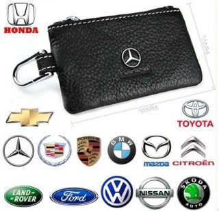   Car Logo The first laye Cowhide Key Chain Ring Key Holder Cover Bag