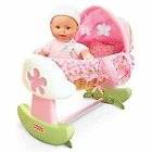 Fisher Price Little Mommy Pink Butterfly Rocking Bassinet & Travel Bed