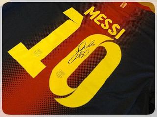   EXCLUSIVE SIGNED LIONEL MESSI NEW BARCELONA SHIRT 2012/2013 + COA