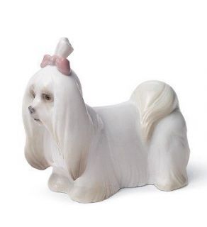 LLADRO Porcelain (Free Worldwide Postage) MALTESE DOG (01008368)