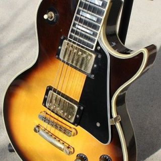 Vintage 1976 Gibson Les Paul Custom Tobacco Burst Guitar W/ Hardshell 