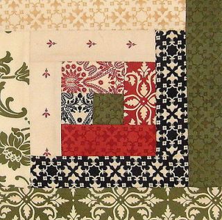 Maywood 12 Block Log Cabin PRE CUT Quilt Kit 29 x 39 OLD WORLD STYLE