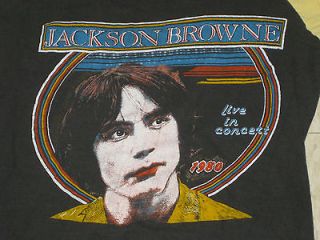 vtg RARE 70s JACKSON BROWNE 1979 80 Tour Jersey Shirt RUNNIN ON 