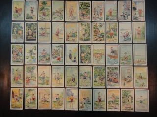 50 Siam Cigarette cards Siamese Life Set of 50 1916 Chaiyo BAT