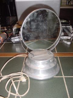 Vintage Aluminum Electric Lighted Makeup Mirror
