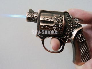   Gun Shaped Pistol Steel Cool Windproof Cigarette Butane Lighter Laser