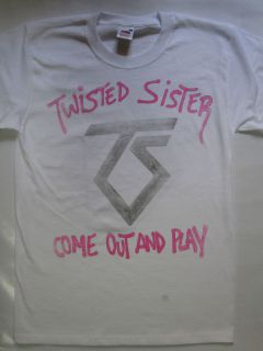 TWISTED SISTER   COME OUT AND PLAY  WHITE T SHIRT (S XXL)